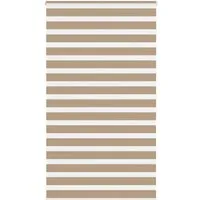 Rollo Doppelrollo Sandbraun 125x200 cm Stoffbreite 120,9 cm Polyester, vidaXL