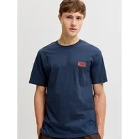 Jack & Jones Rundhalsshirt JJRUSH TEE SS CREW NECK SN Baumwolle, regular fit