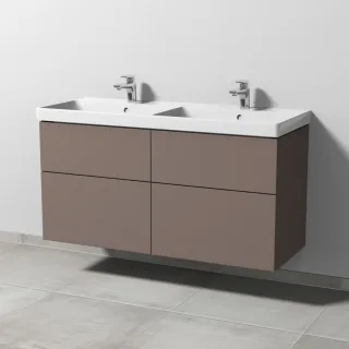 Sanipa 3way Waschtischunterbau zu Villeroy & Boch Avento Waschtisch mit 4 Auszügen, Taupe-Matt SP6251T