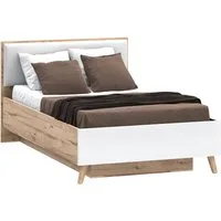 FORTE Stauraumbett Vankka viel Stauraum, skandinavisches Design, Made in Europe, aufklappbarer Lattenrost, weitere Produkte zur Serie erhältlich