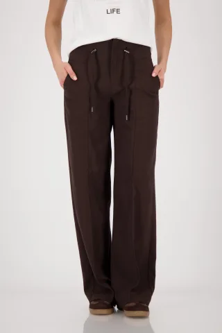 monari - Wide-Leg-Hose mit Kordel dark chocolate - Gr. - 34