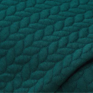 Jacquard-Jersey "Zopf" in 3D-Optik, petrol