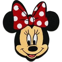 Disney Aufnäher Bügelbild, Aufbügler, Applikationen, Patches, Flicken, zum aufbügeln, Polyester, Minnie Mouse Comic Kinder - Größe: 6,5 x 7,5 cm