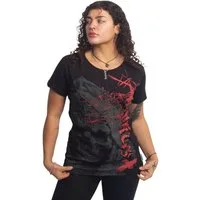 YAKUZA Rundhalsshirt Dark Angel mit Rippbündchen
