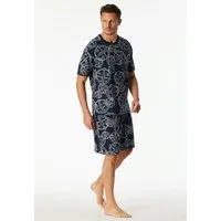 Schiesser Kurzarmshirt Schiesser 150 Years Rundhalsausschnitt, Baumwolle, Allover-Print