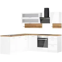 KOCHSTATION Winkelküche KS-Milan, Stellbreite 220/220 cm, viel Stauraum, wahlweise mit E-Geräten