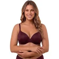Royal Lounge Intimates T-Shirt-BH Royal Fit Bordeaux Nahtlos, keine einschneidenden Gummis, gepolsterte Bügel