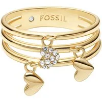Fossil Fingerring Fossil Damen-Damenring Metall Glasstein, Glasstein