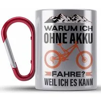 Trendation Thermotasse Fahrradfahrer Geschenk Edelstahl Tasse mit Spruch Rennrad Mountainbike