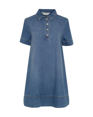 msch copenhagen - MSCHTuro Alena 2 4 Dress mid blue wash - Gr. - S