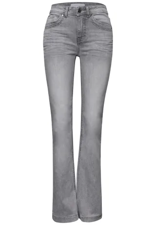 Street One - Bootcut Jeans light grey washed - Gr. - 32
