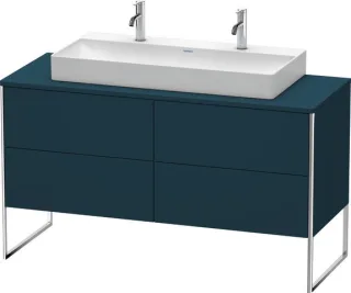 Duravit XSquare Konsolenwaschtischunterbau bodenstehend Nachtblau Seidenmatt 1400x548x778 mm - XS492 XS4925M9898