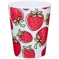 Geda Labels GmbH Becher Erdbeeren, 1-tlg., Melamin, Rot, 330ml, spülmaschinengeeignet