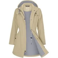 ATLASLAVA Regenjacke Damen Lang – Wasserdicht & Atmungsaktiv mit Kapuze (1-St) Übergangsjacke für Outdoor