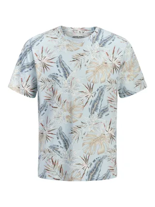 JACK&JONES - JJHONOLULU AOP TEE SS CREW NECK JNR Celestial Blue - Gr. - 140