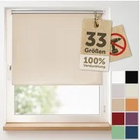 Verdunklungsrollo Verdunkelungsrollo ohne Bohren, Blumtal, Klemm-Montage oder optional Wandmontage mit Schrauben und Dübeln