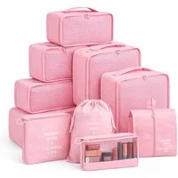 Travelfreund® Kofferorganizer 8er Set Kofferorganizer mit Kosmetiktasche und Packtaschen (Set, 8-tlg., 8x Packtaschen), Faltbar / Verstaubar / Wasserabweisend