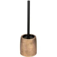 WENKO WC-Garnitur Tremea, Keramik in bronze matt, Toilettenbürste mit Kunststoffabdeckung