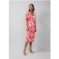 s.Oliver Midikleid Kleid Satinkleid in Wickeloptik mit V-Ausschnitt