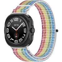 Wigento Smartwatch-Armband Für Samsung Galaxy Watch Ultra 47mm Nylon Klettverschluss Arm Band M3