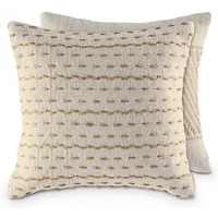 Amagohome Dekokissen Dekokissen 40x40cm Set 2 Sofakissen Zierkissen Baumwolle u. Jute natur