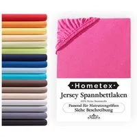 Hometex Premium Textiles Spannbettlaken Jersey Spannbettlaken 100% Baumwolle, Jersey, Gummizug: Rundumgummizug, Premium-Jersey Matratzenhöhe bis 23 cm