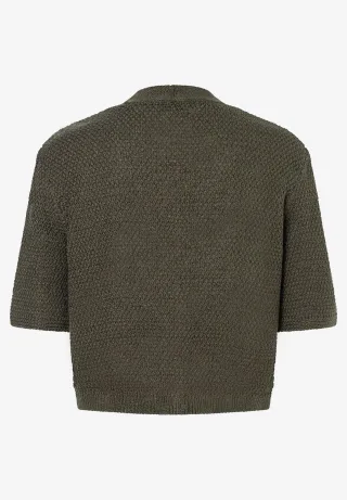 MORE & MORE - Kurzarm-Cardigan grün - Gr. - 36