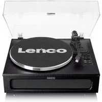 Lenco LS-430BK Plattenspieler (Riemenantrieb, Bluetooth, Schallplattenspieler mit Lautsprecher, Bluetooth 5.0 inkl. Staubschutz)