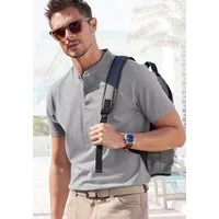 John Devin Henleyshirt mit Stehkragen, Regular-Fit, aus Baumwoll-Piqué