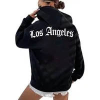 RMK Kapuzenpullover Damen Hoodie Pullover mit Kapuze Loose Fit Oversize Los Angeles LA mit Baumwolle