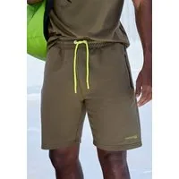 Le Jogger Performance Funktionsshorts Perfomance Shorts mit Kontrast-Kordel und Reißverschlusstaschen