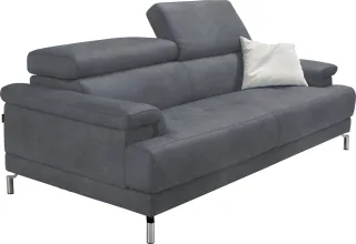 Egoitaliano 2,5-Sitzer "Soul, Design und Sitzkomfort auf hohem Niveau, tolle Details" inkl. Kopfteilverstellung für noch mehr Komfort, Designfuß