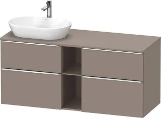 Duravit D-Neo Konsolenwaschtischunterbau wandhängend Basalt Matt 1400x550x664 mm - DE4970L10430000 DE4970L10430000