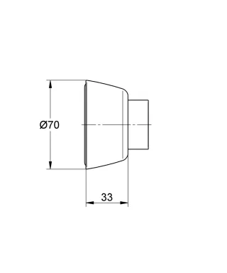 EICHELBERG Wandrosette 440423 konisch für Einhandmischer und Thermostate chrom, 44042326 44042326
