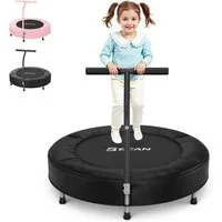 BCAN Kindertrampolin für 1-6 Jährige, mit Schaumgriff & lückenloser Polsterung, Ø 91 cm, (1 tlg), gelenkschonend für Indoor-Spiel