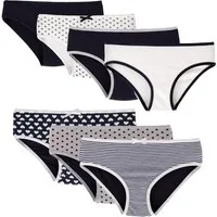 LOREZA Slip 7er Set Mädchen Slips - Mix - Bunt (Spar-Packung, 7-St)