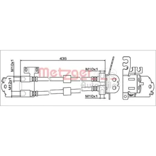 Metzger Bremsschlauch hinten Ford Transit 2,0 2,2 TDCi 4111558