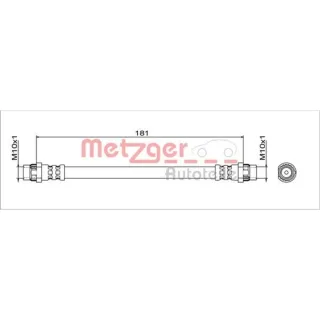 Metzger Bremsschlauch hinten Renault Twingo Smart Forfour Fortwo