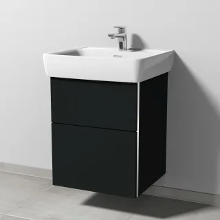 Sanipa 3way Waschtischunterbau zu Laufen Pro A Waschtisch mit 2 Auszügen, Vulkan-Matt BP7551V