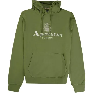 Aquascutum Active - Grüner Kapuzenpullover mit großem Logo