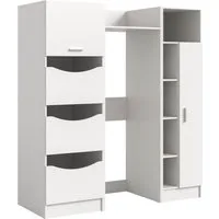 welltime Badmöbel-Set FALAS, 3-teilig, Hauswirtschaftsraum Set, Breite 176 cm, (Set, 3-St., 1x Wäscheschrank, 1x Waschmaschinenumbauschrank, 1x Mehrzweckschrank), Kombination, Waschmaschinenumbau, Waschmaschinenschrank, Wäschekammer