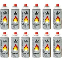 Mianova Gaskartusche 227g Butan Gasflaschen Bunsenbrenner Campingkocher Gaskocher, Zubehör für Gasgrill Campingkocher Gasheizung Gasbrenner Unkrautbrenner, 12 St.