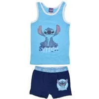 Lilo & Stitch Unterhemd Unterwäsche-Set für Jungen – Unterhemd & Shorts aus Baumwolle