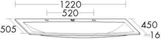 Burgbad Mineralguss Waschtisch alpinweiss 16x1230x505 Alpinweiss, MWEL122C0001 MWEL122C0001