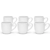 van Well Becher Kaffeebecher 350 ml Malmö, 6 Stück, 6-tlg., Steingut, spülmaschinen- und mikrowellengeeignet