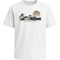 Neverless Oversize-Shirt Herren T-Shirt - Berge - Printshirt Oversized Relaxed Fit Printshirt mit Print
