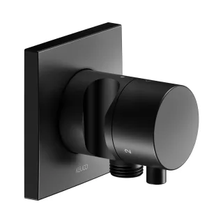 Keuco IXMO Black Selection Umstellventil m. Schlauchanschluss u. Brausehalter, eckig, schwarz matt 59548371202
