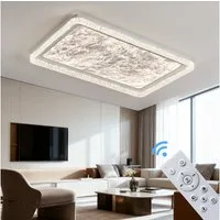 Eurotondisplay LED Deckenleuchte LED Deckenleuchte Fernbedienung Lichtfarbe/Helligkeit einstellbar, LED fest integriert, Warmweiß, Neutralweiß, Kaltweiß, Mit Fernbedienung Lichtfarbe- und Helligkeit einstellbar