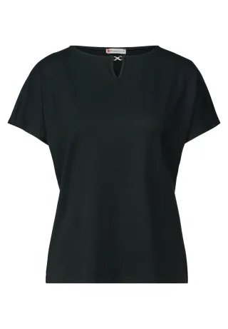 Street One - Shirt mit Cut-Out pine grove green - Gr. - 36