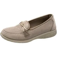 Fischer-Markenschuh Karin Slipper aus Stretchmaterial, Textilfutter, Ledereinlegesohle herausnehmbar